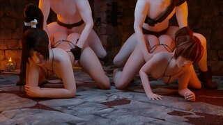 8-18 | Дневно SFM &amp;amp; Blender 3D Порно Голема Топли Цицки